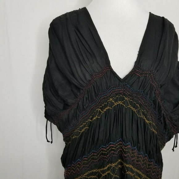 Free People Rainbow Embroidered Smocked Dress - Picture 3 of 8